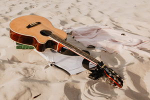 Guitar in the sand